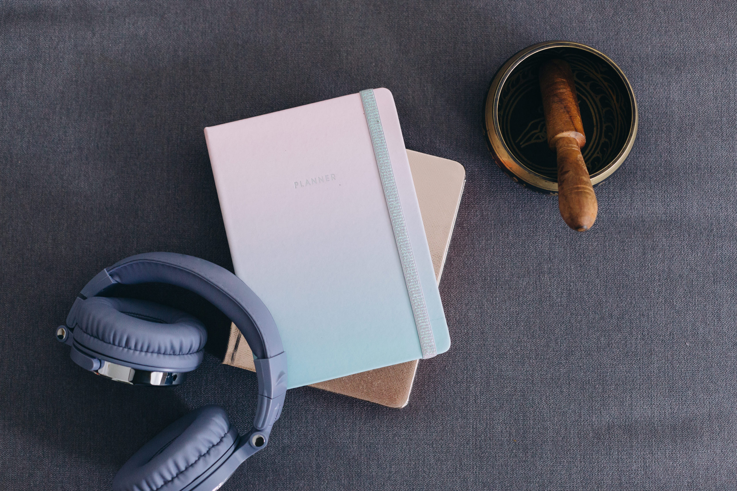 Shift your Mindset journal with headphones